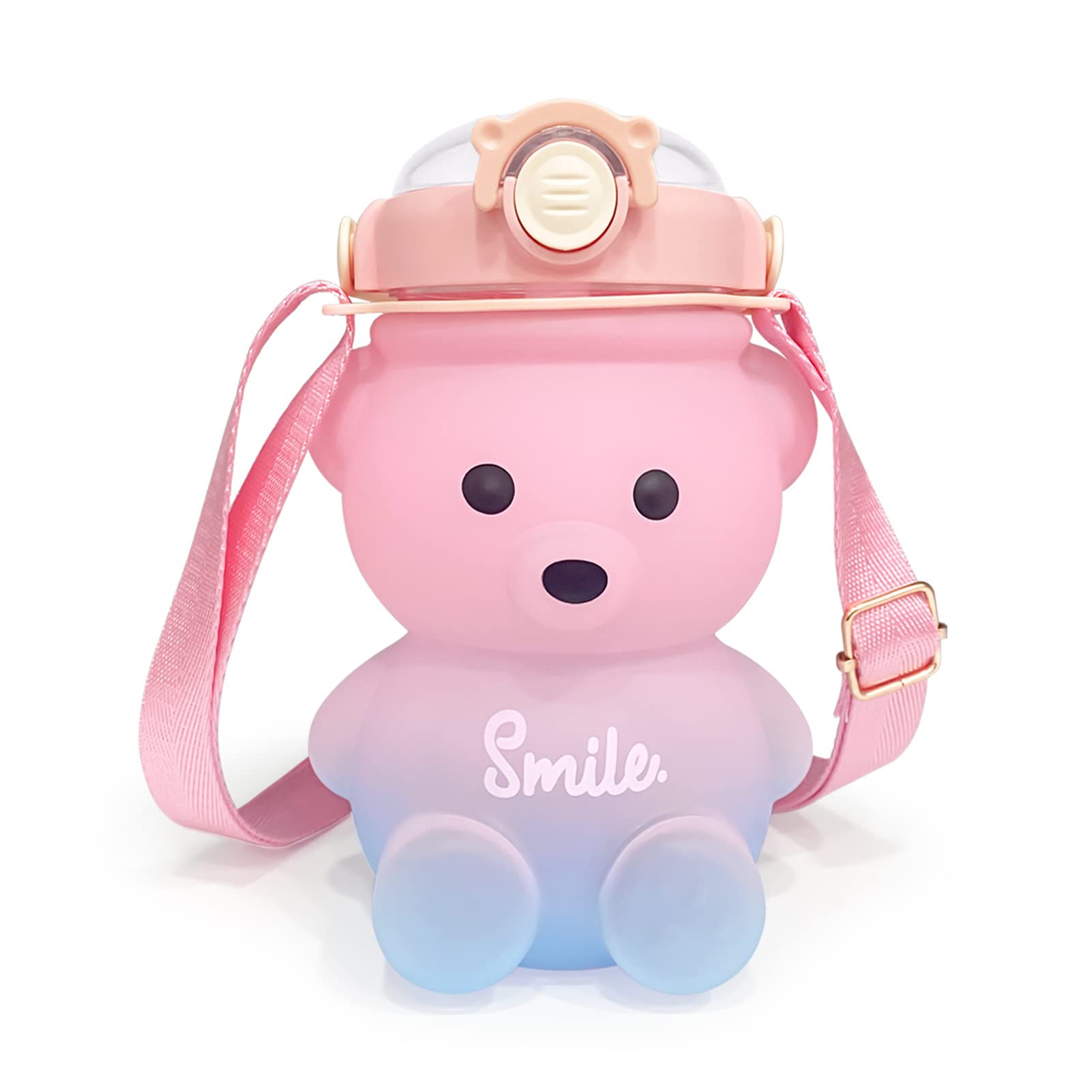 Amazon.com: UPZAI Cute Bear Water Bottle: 32oz Kawaii Kids Water